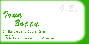 irma botta business card